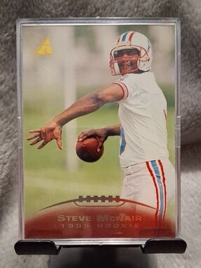 Steve McNair 1995 Rookie Football Card - White Jersey with Red & Blue Accents